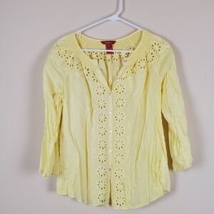 Sundance Yellow Eyelet Blouse